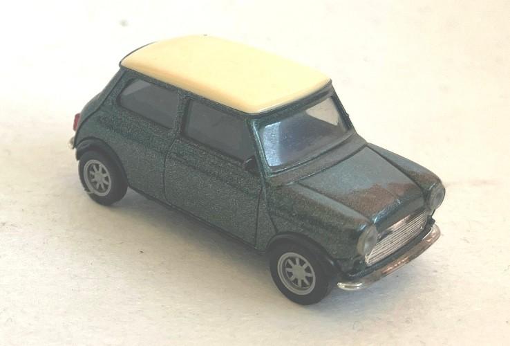 Mini Cooper grijs-wit dak Herpa., Hobby & Loisirs créatifs, Voitures miniatures | 1:87, Utilisé, Voiture, Herpa, Enlèvement