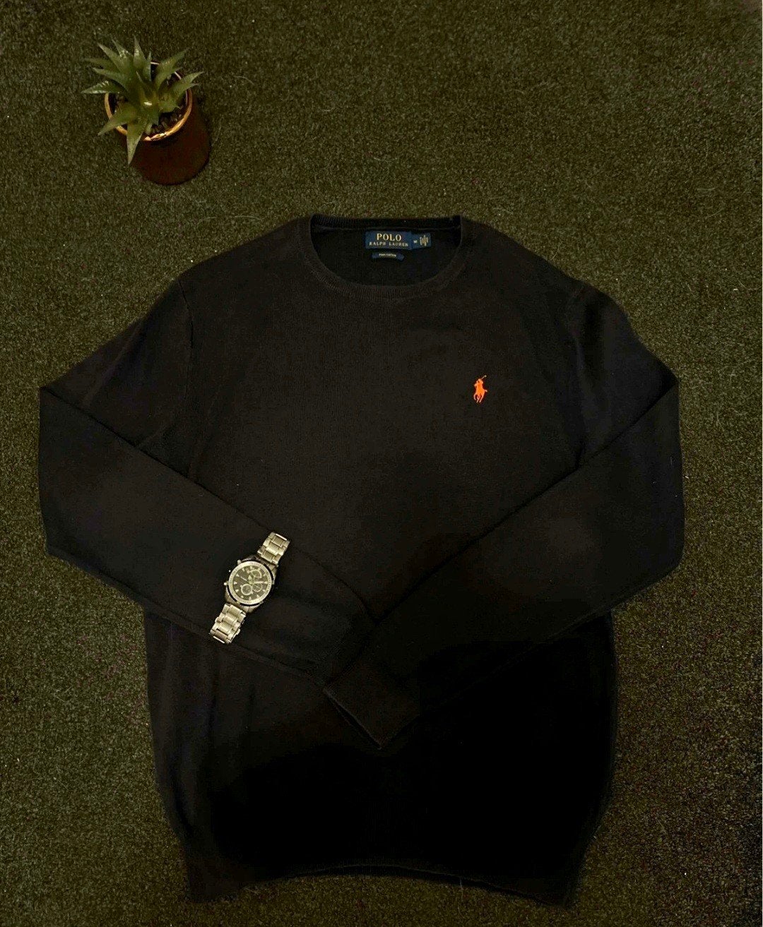 Ralph Lauren Trui Blauw - Maat M, Kleding | Heren, Truien en Vesten, Ophalen of Verzenden, Maat 48/50 (M), Blauw
