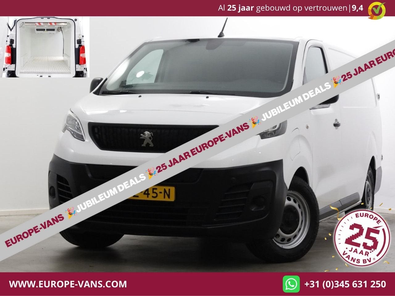 Peugeot e-Expert Long Asphalt 75 kWh Snellader Koelwagen 12V, Auto's, Bestelwagens en Lichte vracht, Automaat, Wit, Onderhoudsboekje