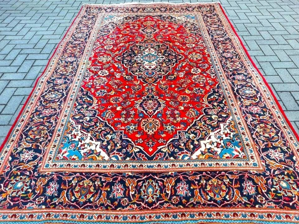 Perzische handgeknoopt tapijt Uit IRAN (Kashan) 320 x 200 cm, Ophalen, 150 tot 200 cm, 200 cm of meer, Zo goed als nieuw