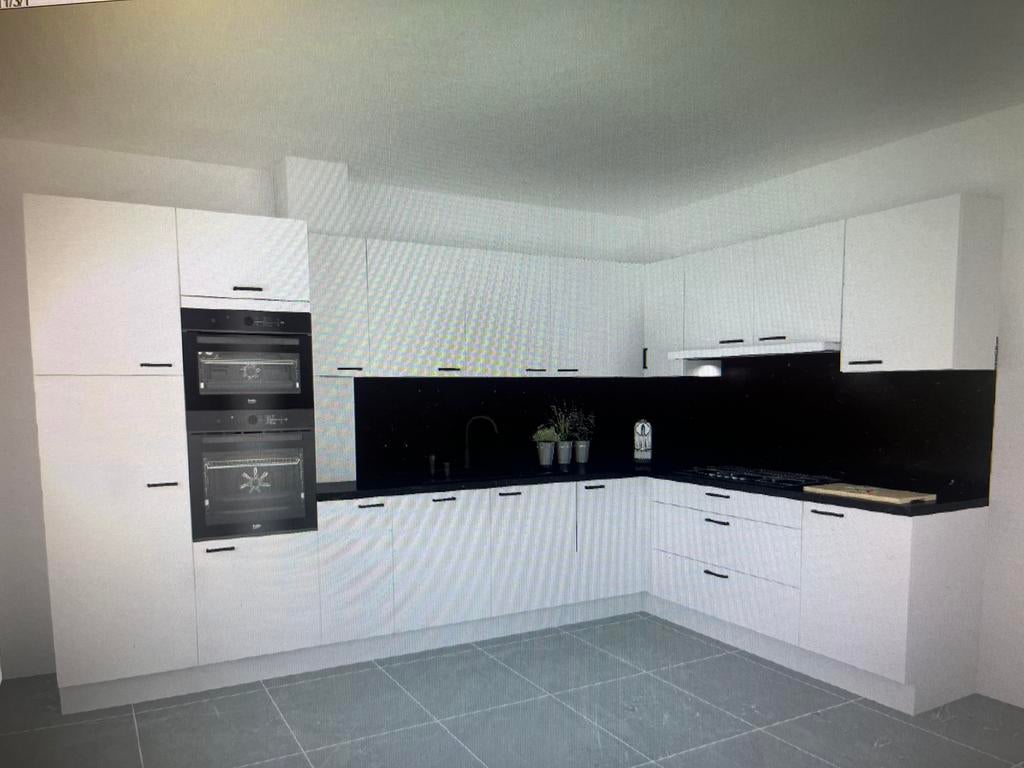 Compete keuken met toestellen, Huis en Inrichting, Keuken | Complete keukens, Nieuw, Hoekkeuken, Wit, Kunststof, Ophalen