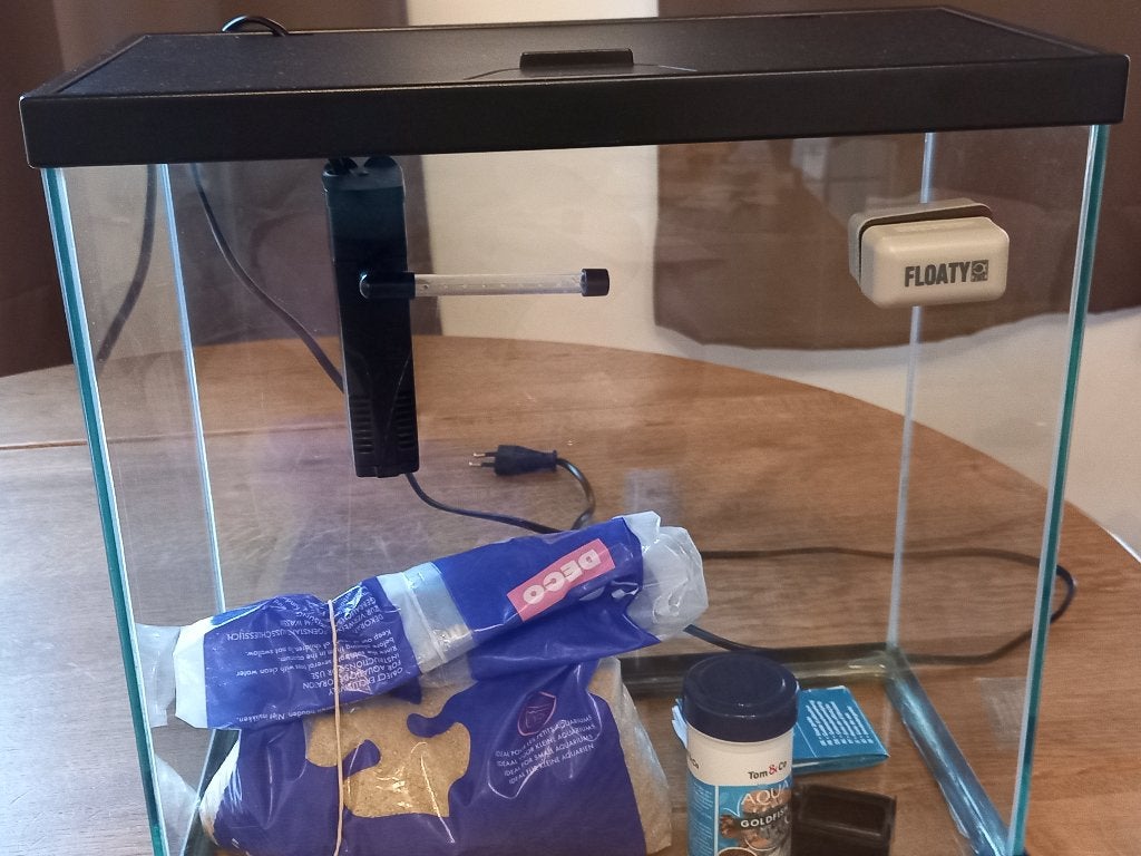 Visbokaal+benodigheden, Dieren en Toebehoren, Ophalen, Aquariummeubel, Overige merken, Zo goed als nieuw