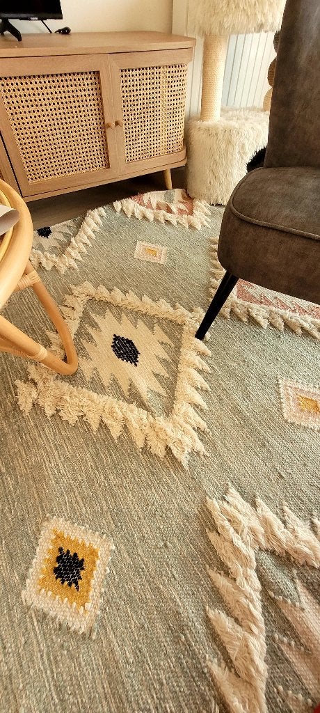 Magnifique tapis 100% en laine tissé en France, Antiquités & Art, Enlèvement