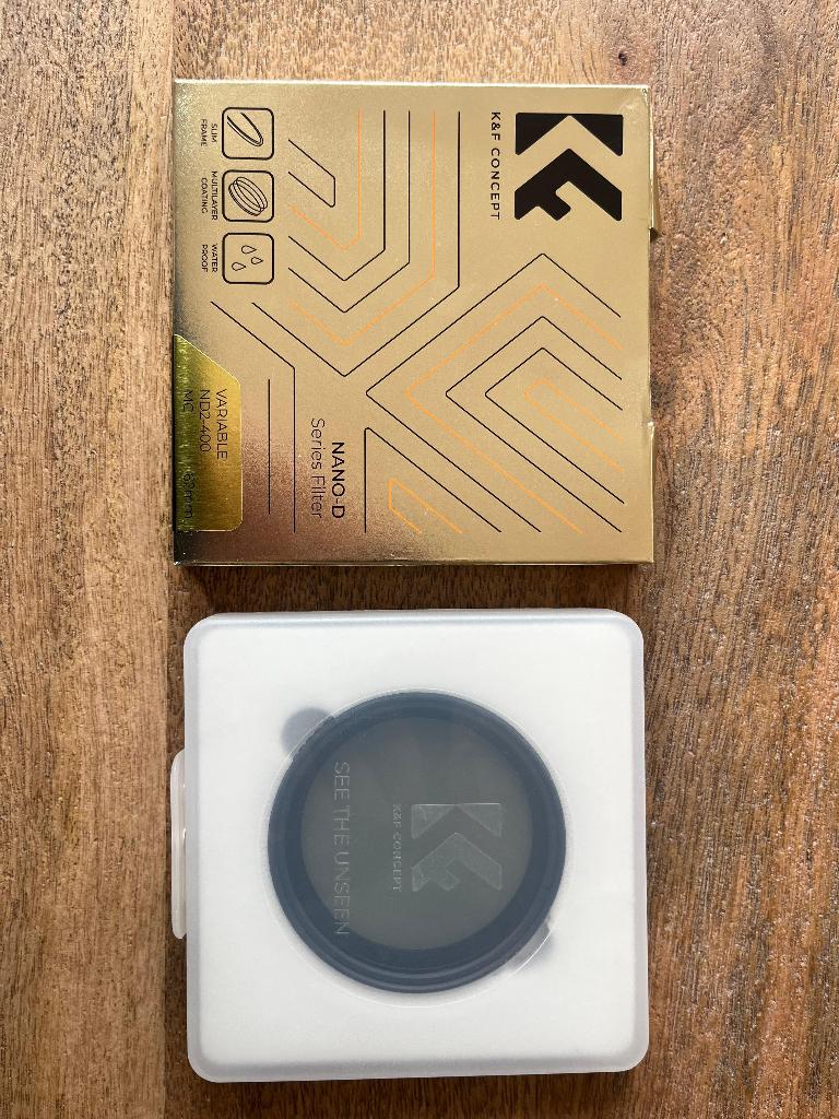 K&F 62mm variable ND filter NANO-D Series ND2-400, Audio, Tv en Foto, Ophalen of Verzenden, Zo goed als nieuw, 60 tot 70 mm, Overige merken