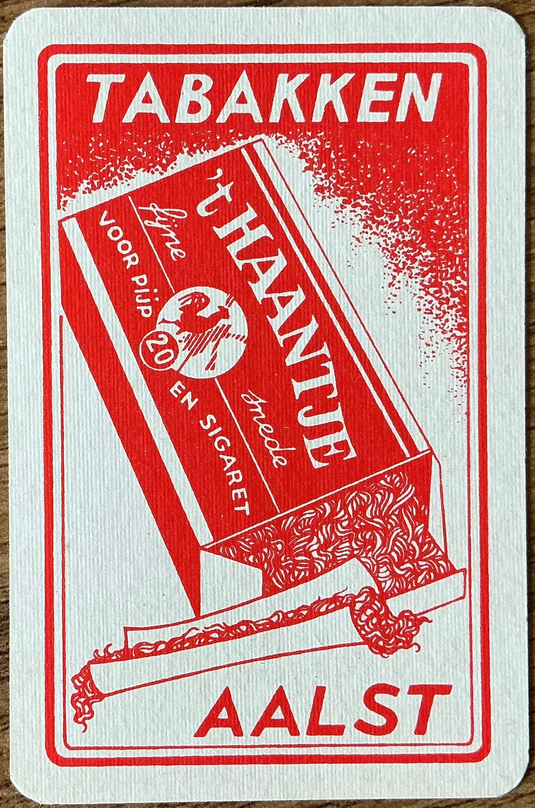 Speelkaart TABAKKEN ‘t HAANTJE/AALST, Ophalen of Verzenden, Zo goed als nieuw, Speelkaart(en)
