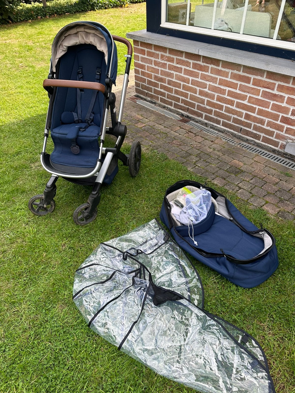 Joolz day plus donkerblauw incl regenhoes en hoesje mand, Enlèvement, Utilisé, Poussette combi, Autres marques