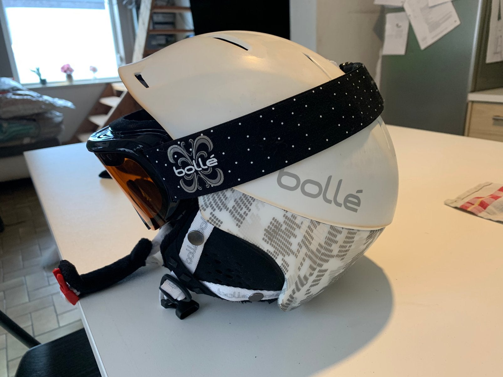 Ski helm + ski bril Bollé 54-58cm, Sports & Fitness, Ski & Ski de fond, Enlèvement, Comme neuf, Ski