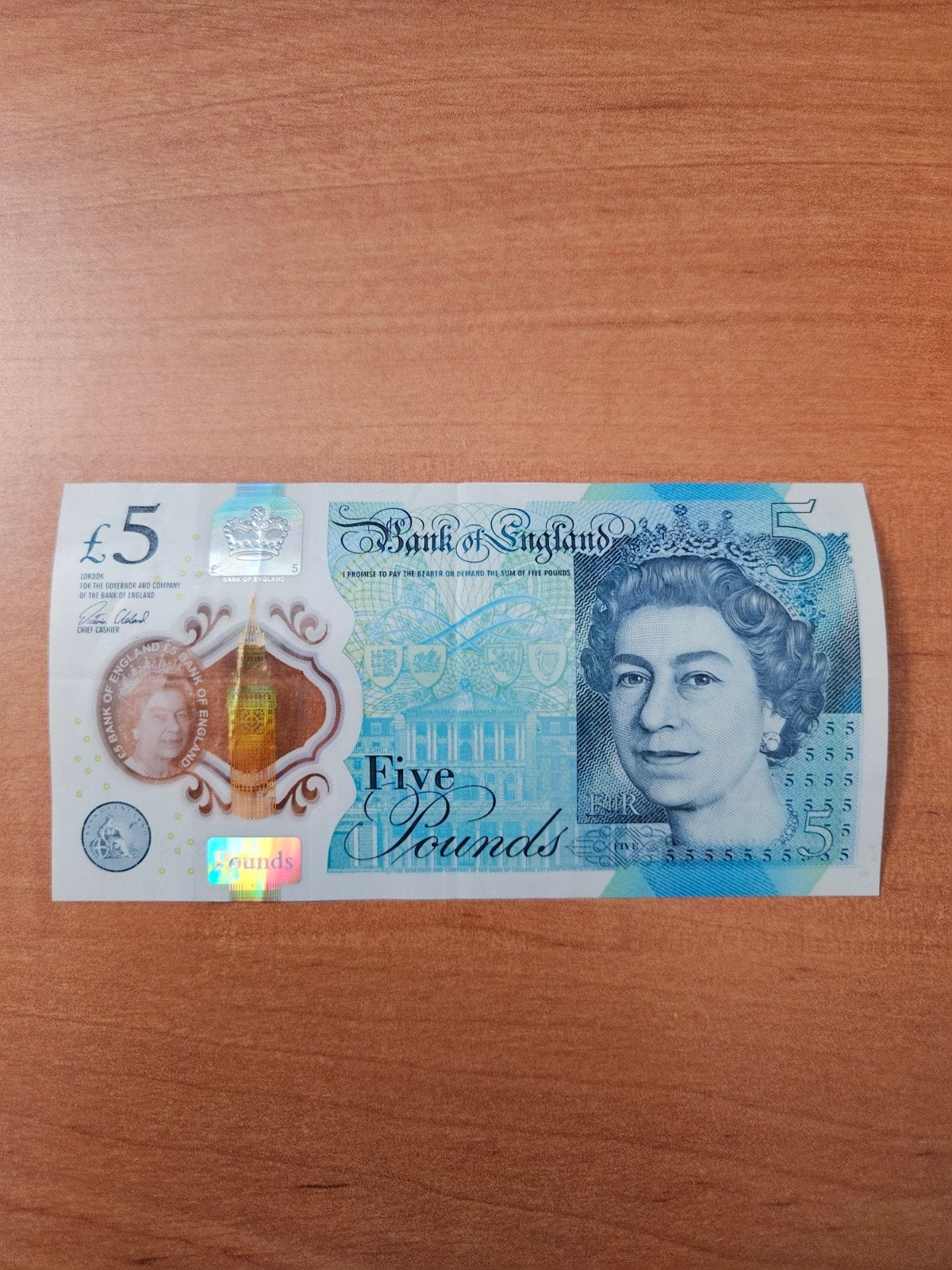 5 pounds Engeland 2015 jaar, Postzegels en Munten, Ophalen of Verzenden, Overige landen, Los biljet
