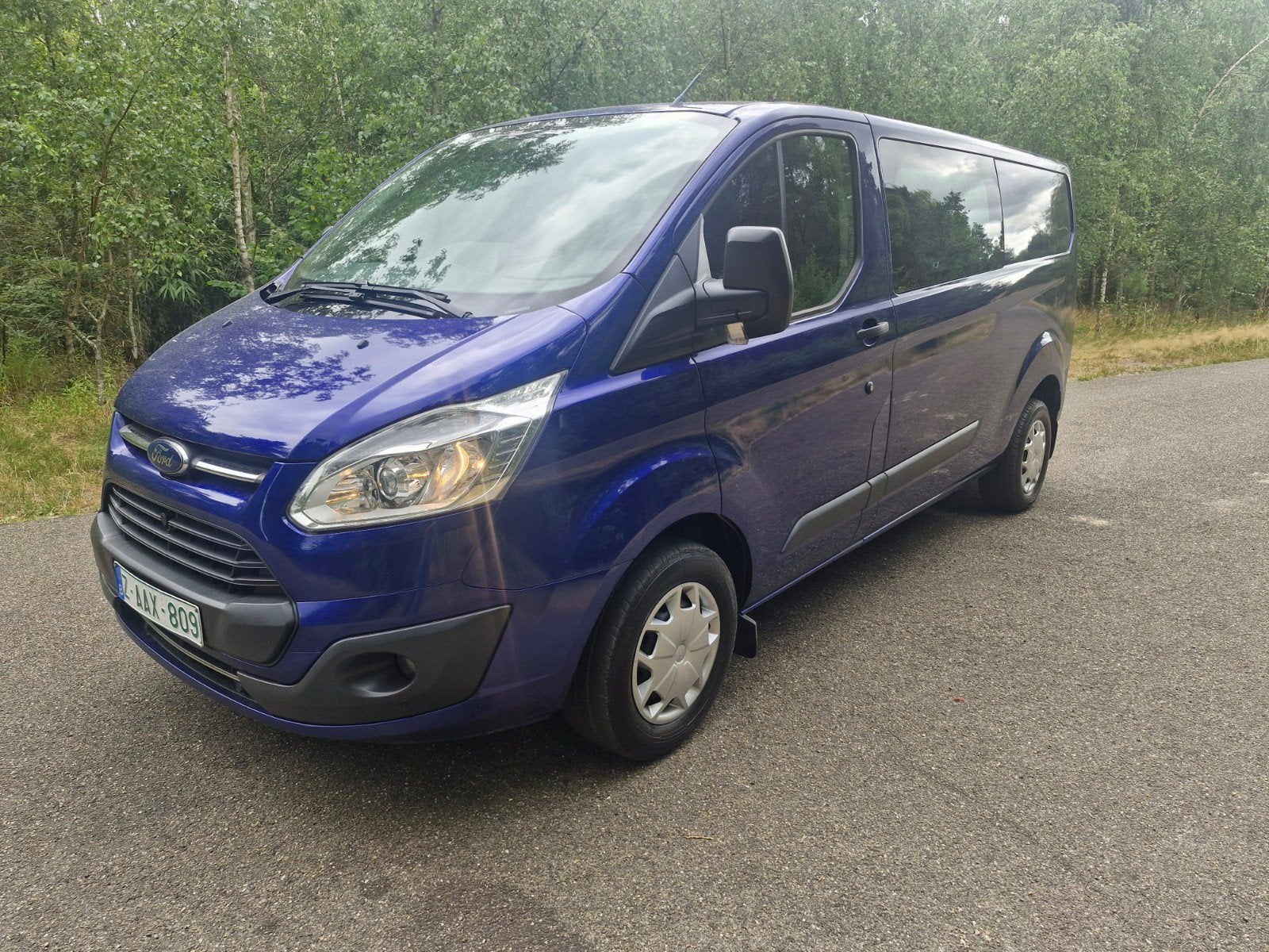 FORD TRANSIT.CUSTOM.2.0D EURO6 DUBB.CAB 5 PLACES 2017 130CH, Autos, Euro 6, Entreprise, Noir, 5 portes