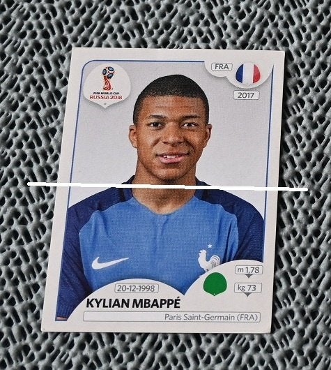 Panini Russie 2018/France/Kylian Mbappe, Collections, Envoi, Neuf, Affiche, Image ou Autocollant