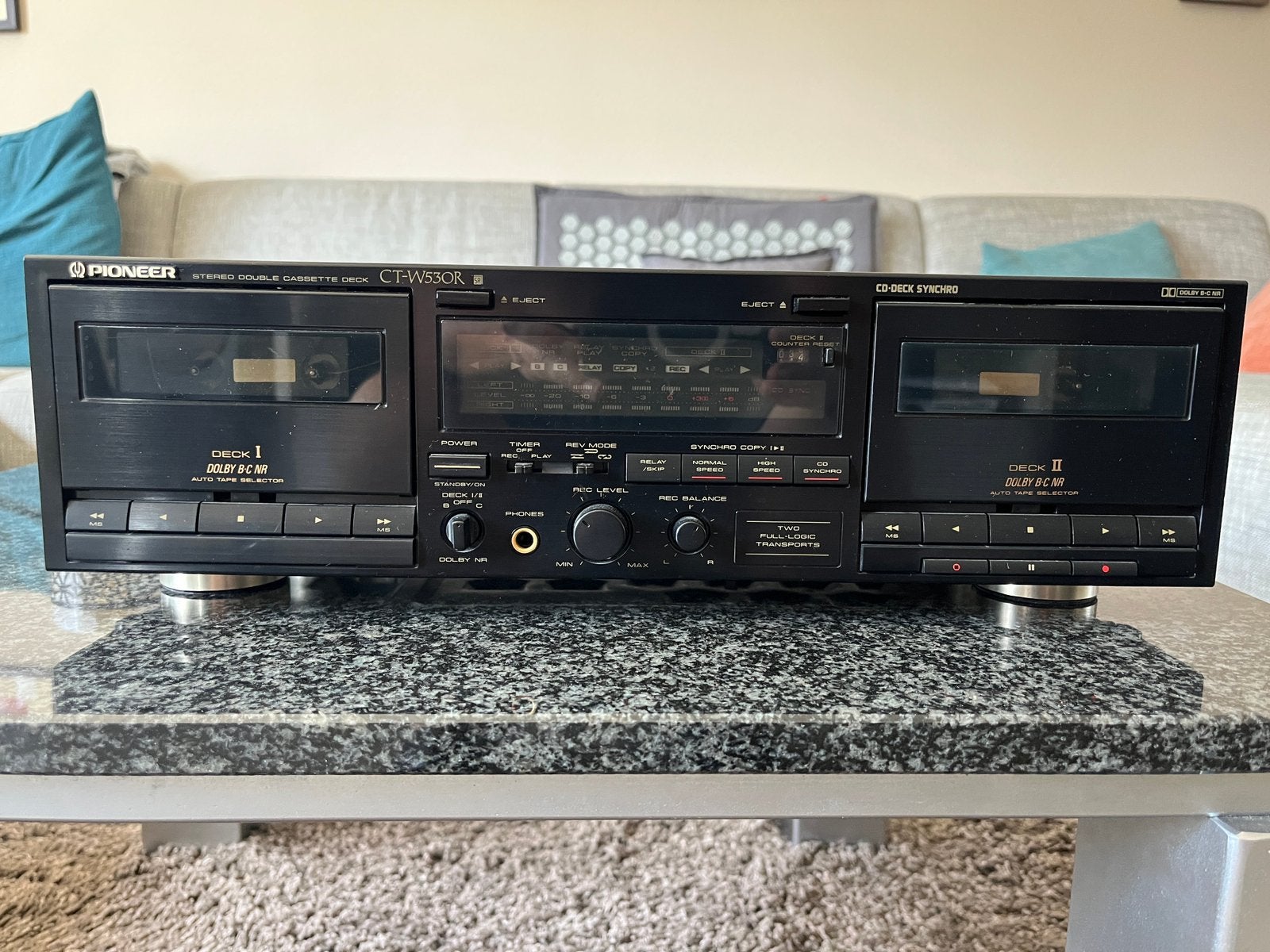 Pioneer stereo double cassette deck CT-W530R, Ophalen, Dubbel, Overige merken, Tiptoetsen