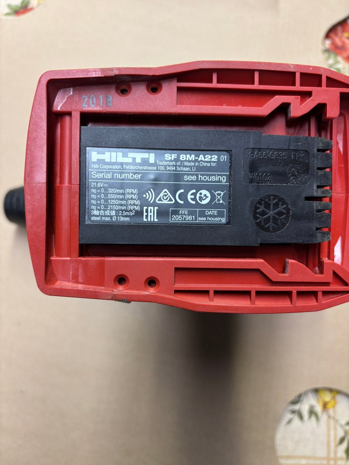 Hilti SF 8M-A22, Doe-het-zelf en Bouw, Ophalen, Zo goed als nieuw, Boor- en Schroefmachine