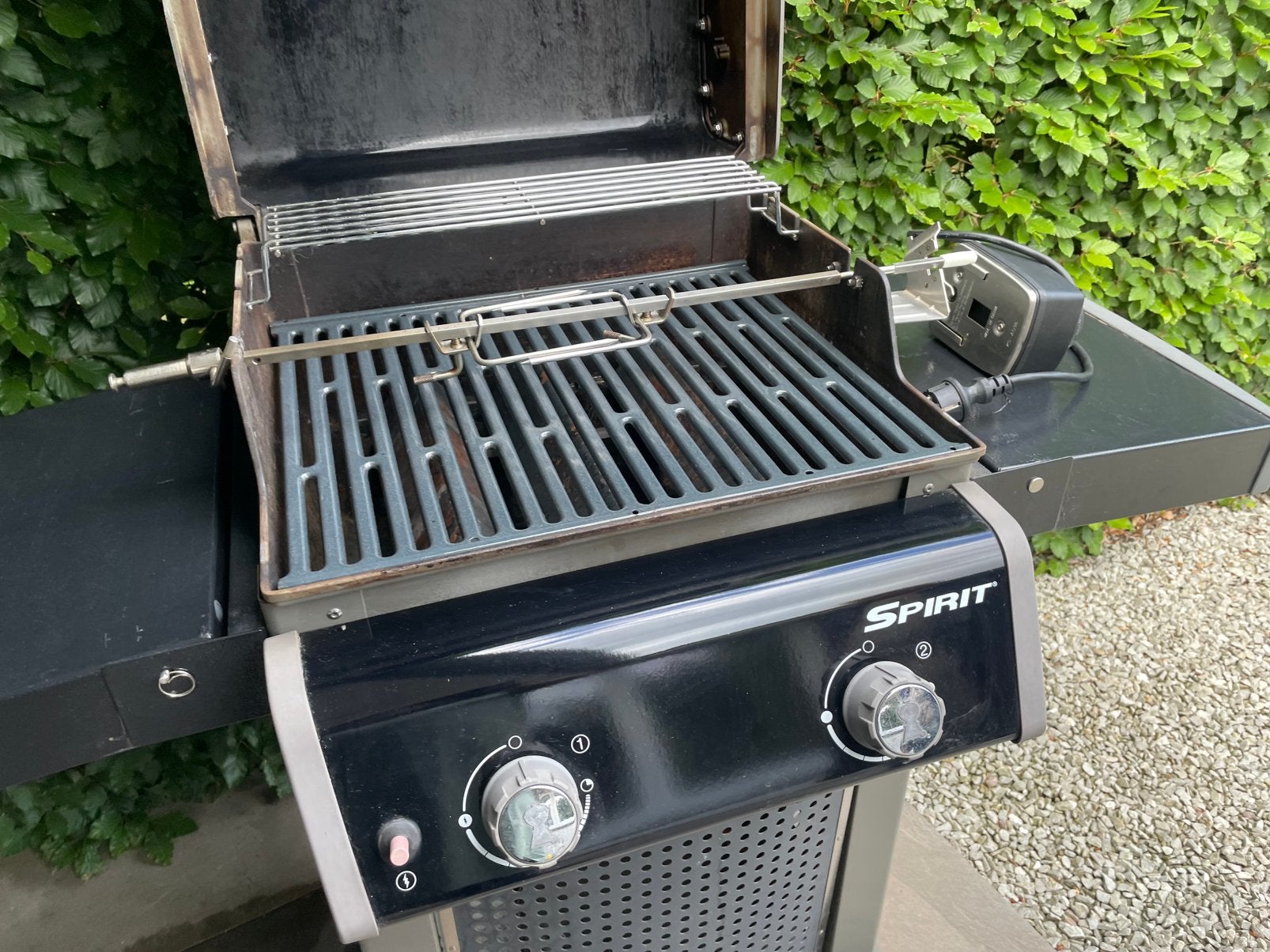 Gasbarbecue weber met draaispit, Tuin en Terras, Gasbarbecues, Ophalen, Zo goed als nieuw