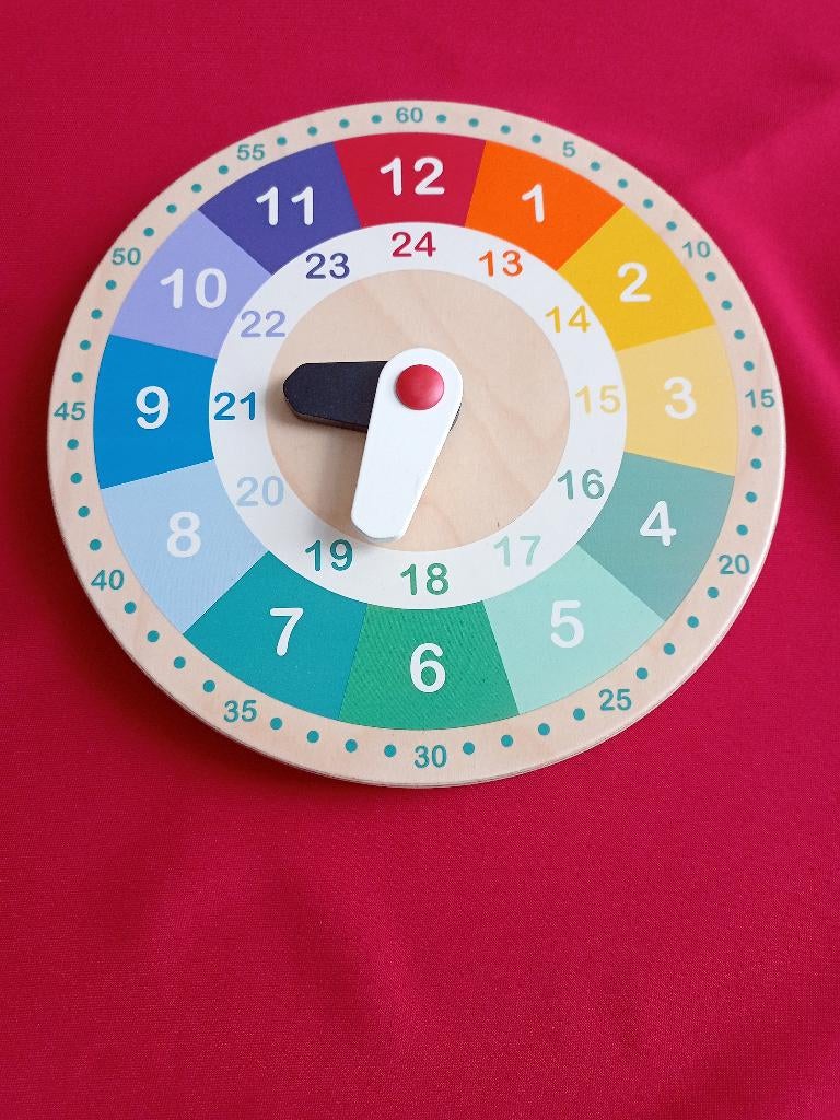 houten klok voor kids - om uur te leren lezen - nog nieuw, Ophalen, Nieuw, Overige typen