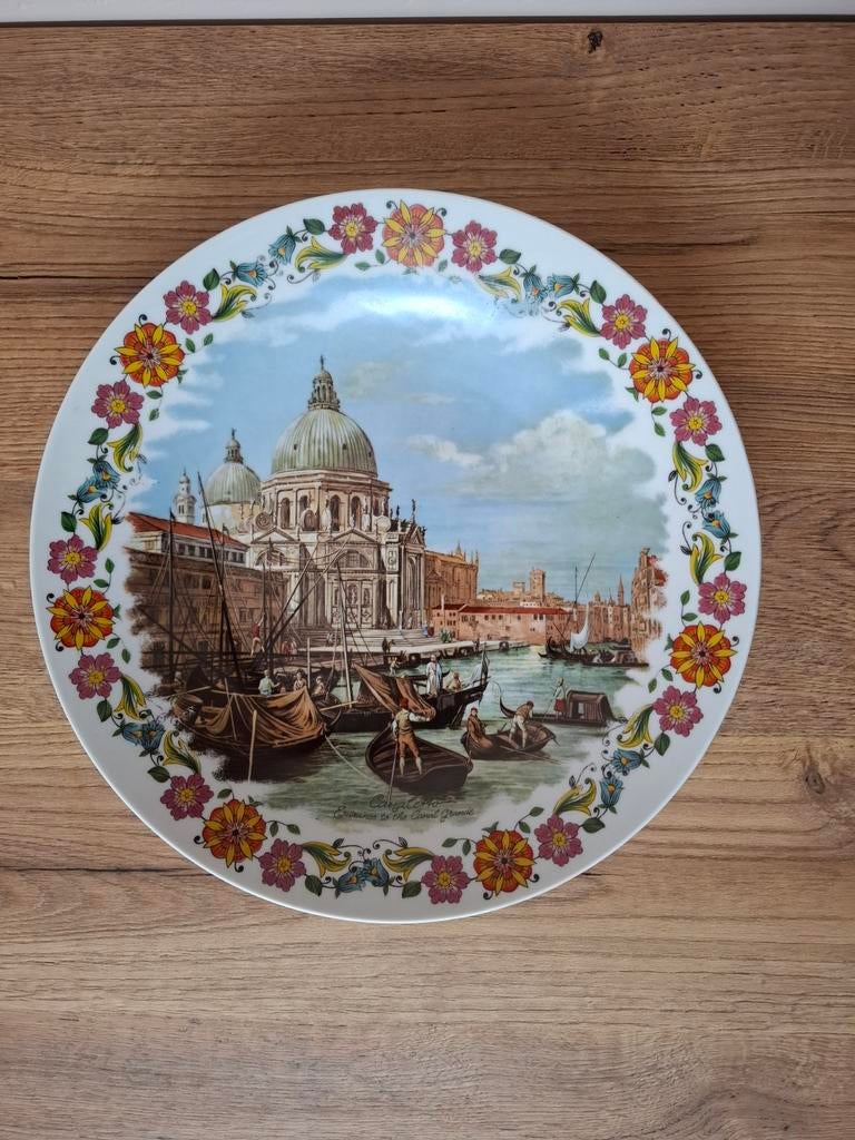 Assiette décorative vintage en céramique « Venice/Canaletto , Enlèvement ou Envoi