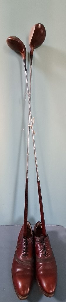 Tiger Woods stijl 2 Old Clubs + Footjoy golf shoes, Sport en Fitness, Golf, Gebruikt, Set, Overige merken, Ophalen of Verzenden
