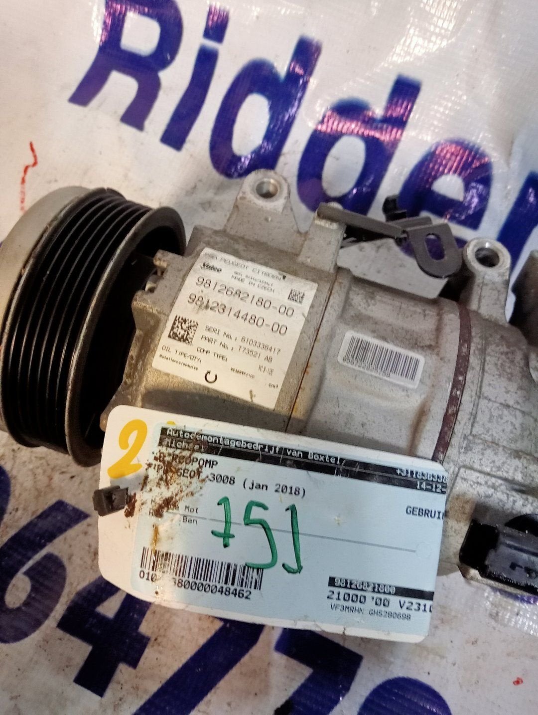 Peugeot 3008 II (M4/MC/MJ/MR) (2018 - 2022) Airco pomp, -, Utilisé, -, Peugeot