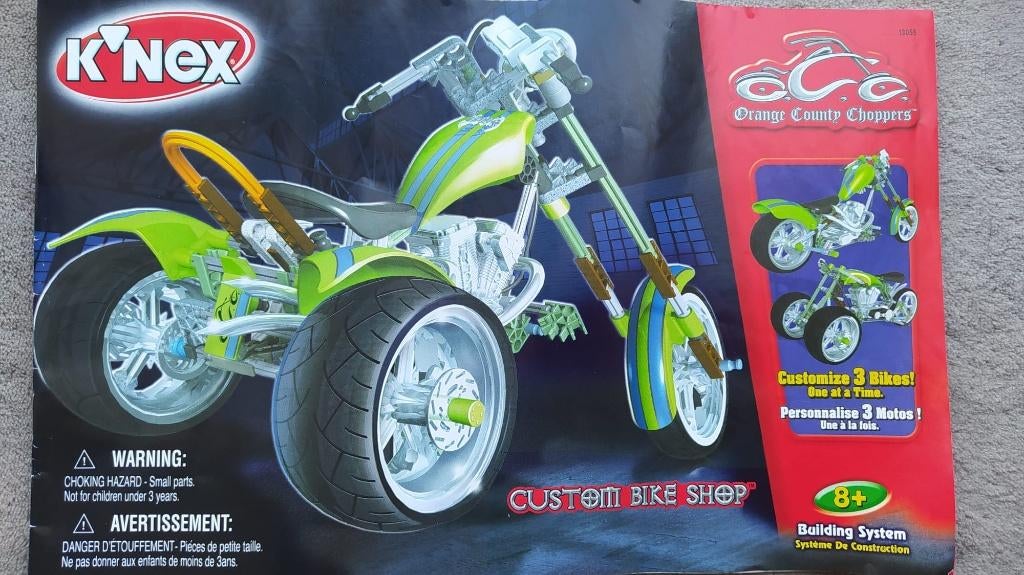 K'NEX KNEX Bikes Orange County Choppers vanaf 8 jaar, Enlèvement, Utilisé, K'nex