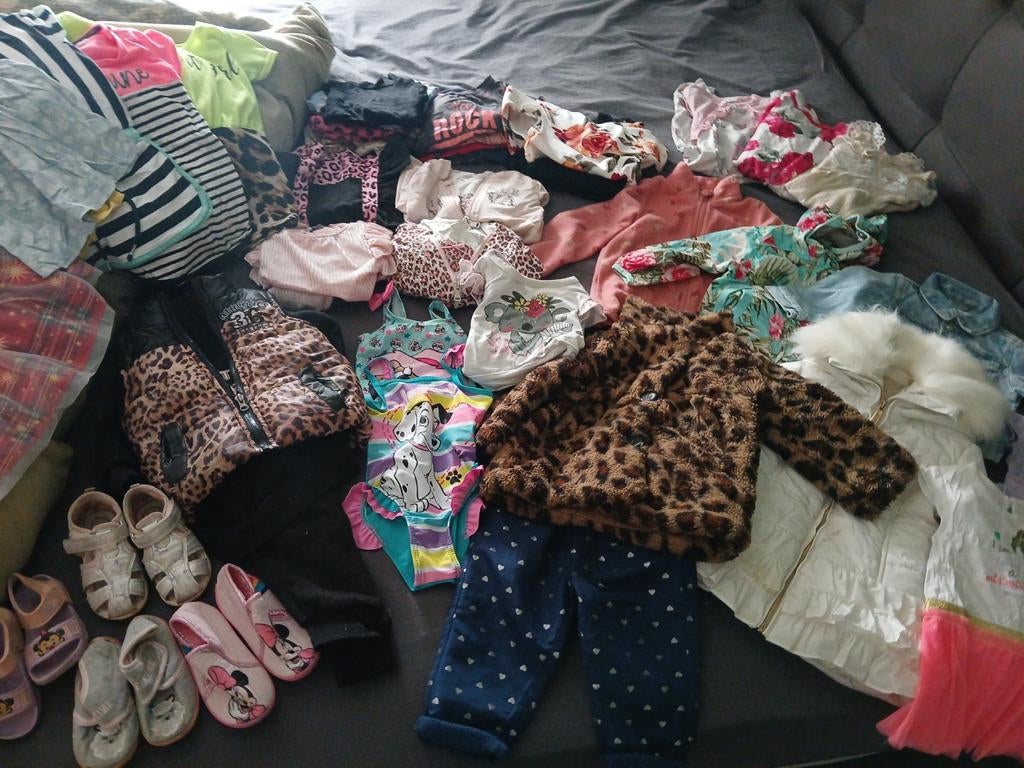 Stok meisjes kleertjes maat 74 /86 mix, Divers, Lots de brocante, Enlèvement ou Envoi