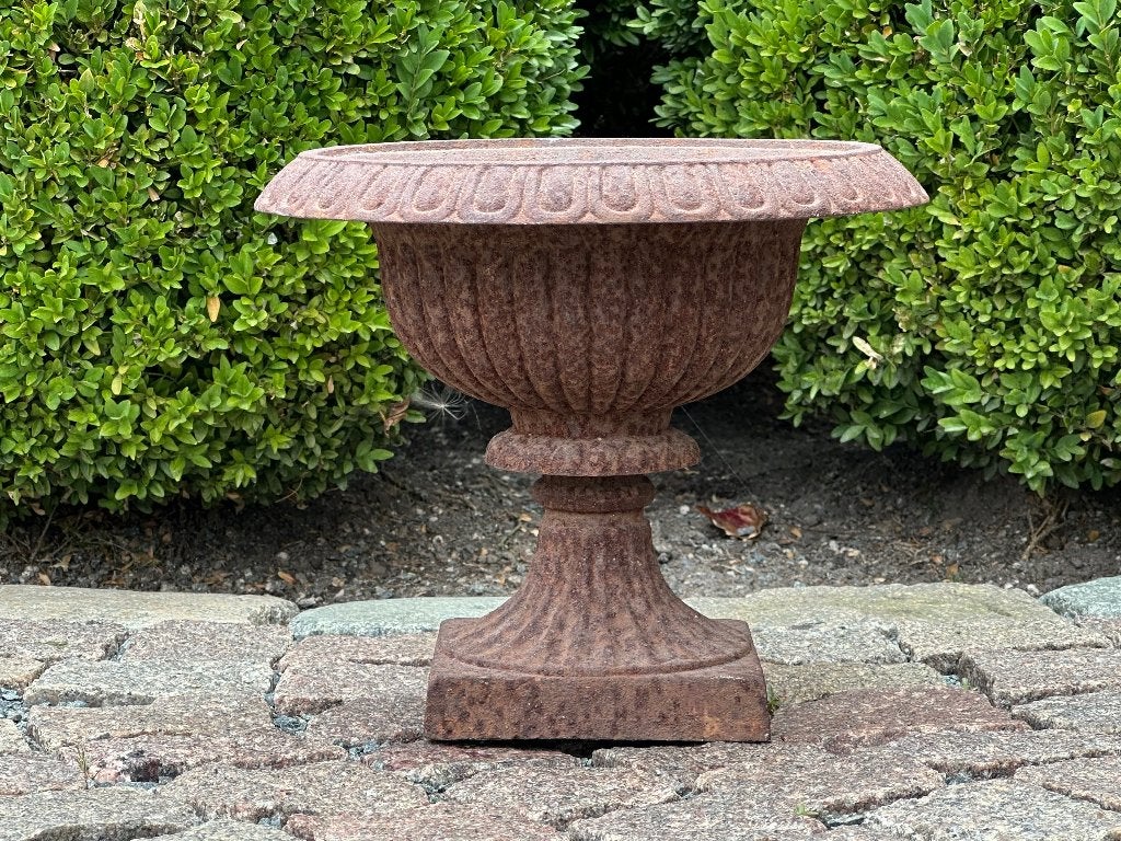 vase de jardin en fonte - pot de fleurs - excellent état, Enlèvement