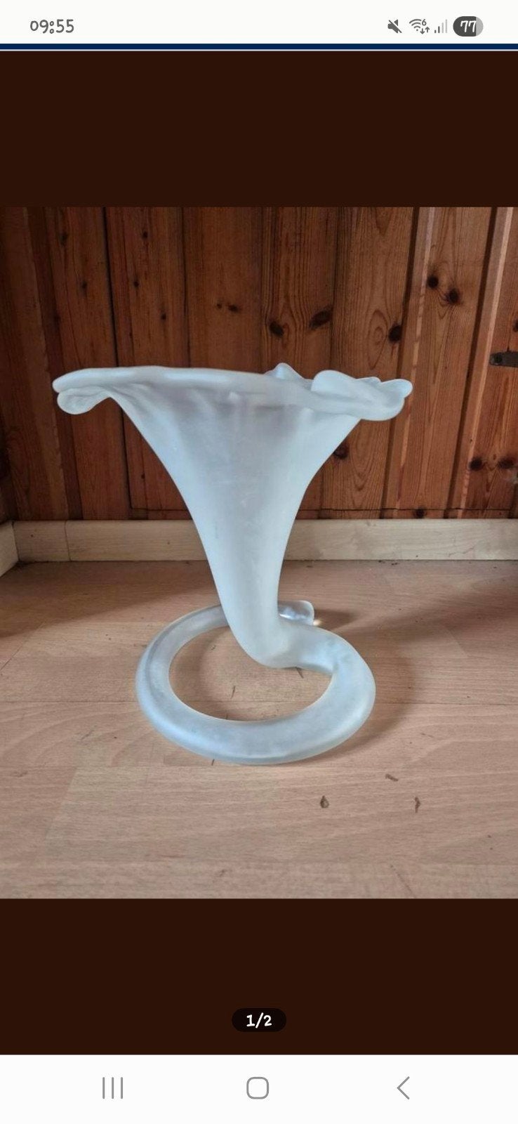 Art Nouveau vaas mat glas, Ophalen