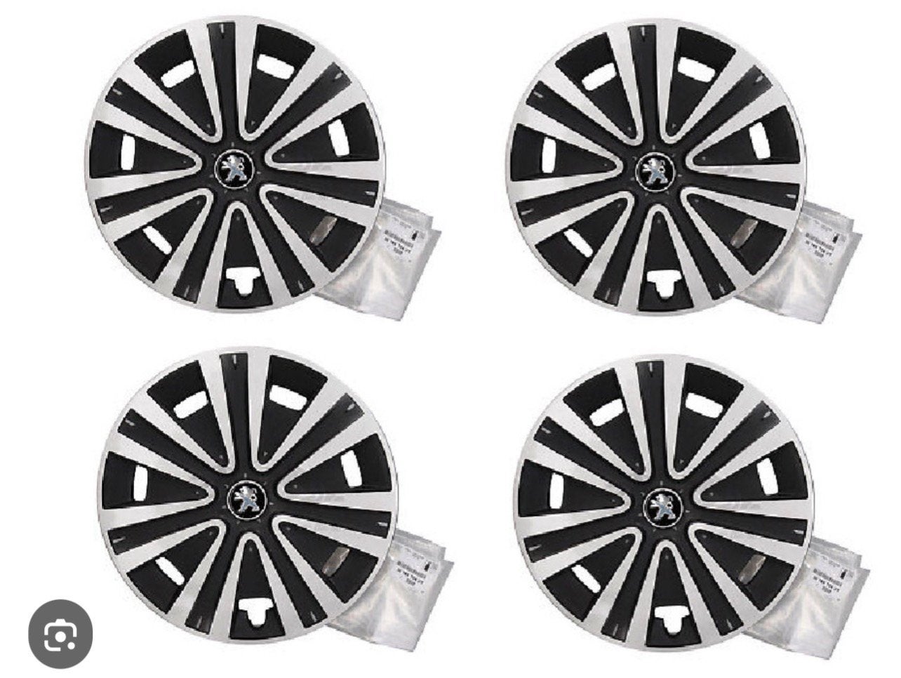 4 originele Peugeot partner wieldoppen, 207,208,307,308 15", Auto diversen, Wieldoppen, Nieuw, Ophalen of Verzenden