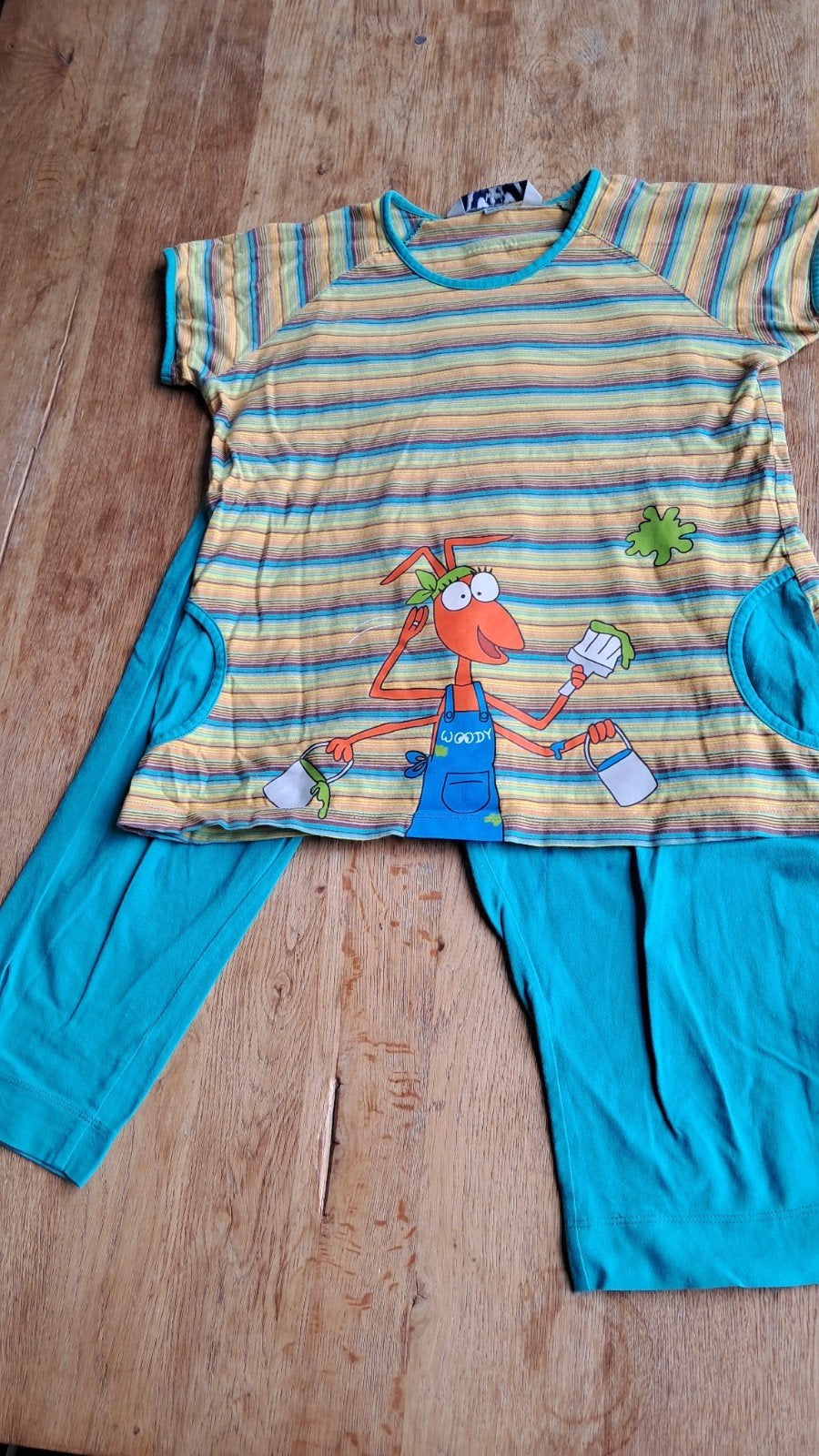 pyjama Woody 140, Kinderen en Baby's, Nacht- of Onderkleding, Meisje, Ophalen of Verzenden, Zo goed als nieuw