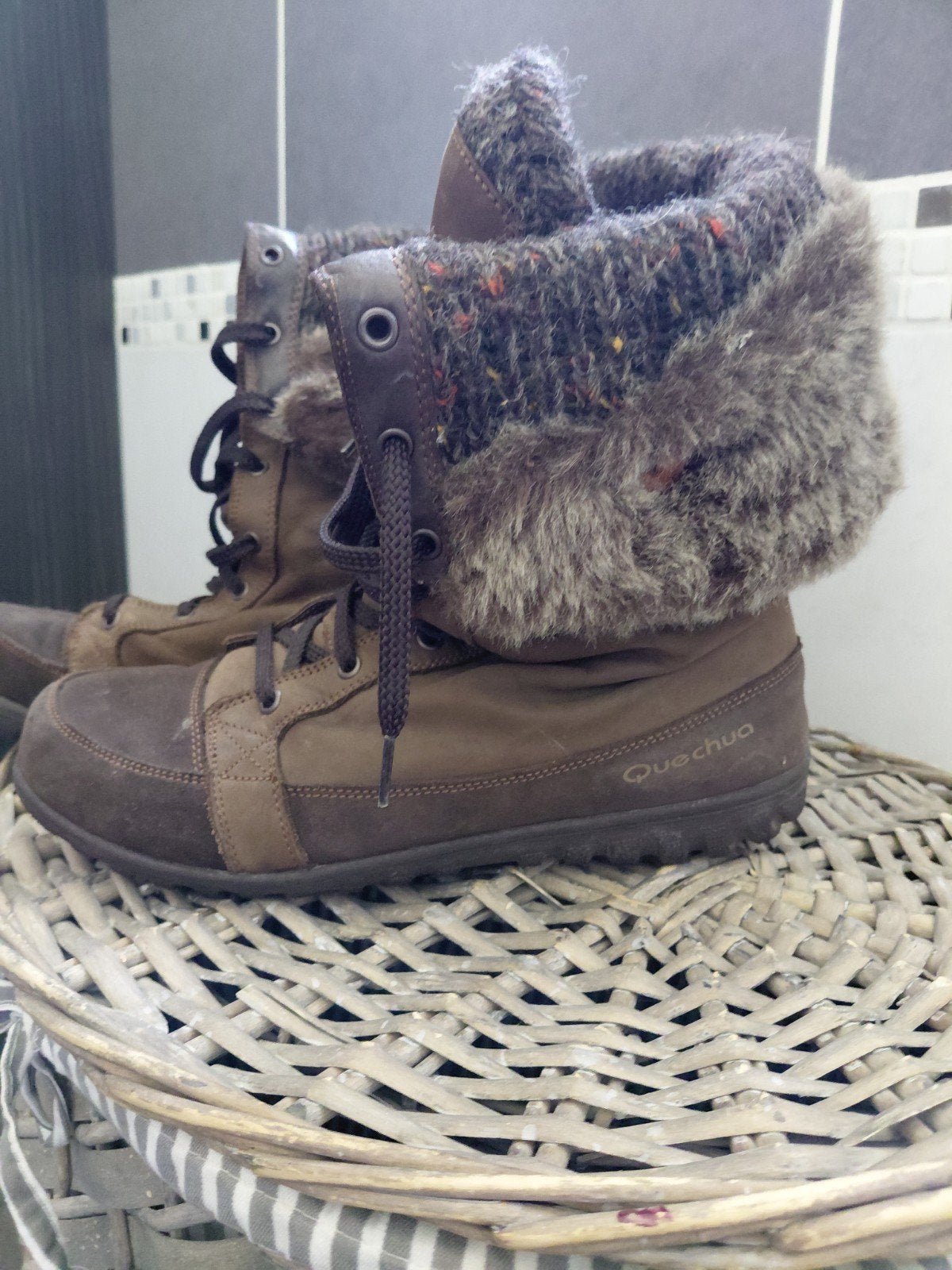 Bottines brunes pointure 42, Enlèvement, Utilisé