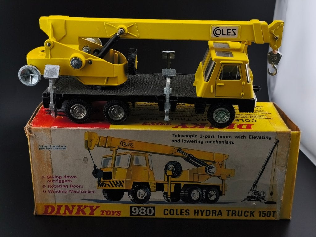 DINKY TOYS UK COLES CRANE HYDRA TRUCK REF 980, Ophalen of Verzenden, Zo goed als nieuw, Bus of Vrachtwagen, Dinky Toys