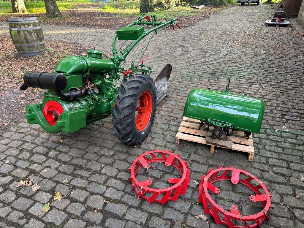 Motoculteur Simar 61A met ploeg en frees, Ophalen, Akkerbouw, Grondbewerking