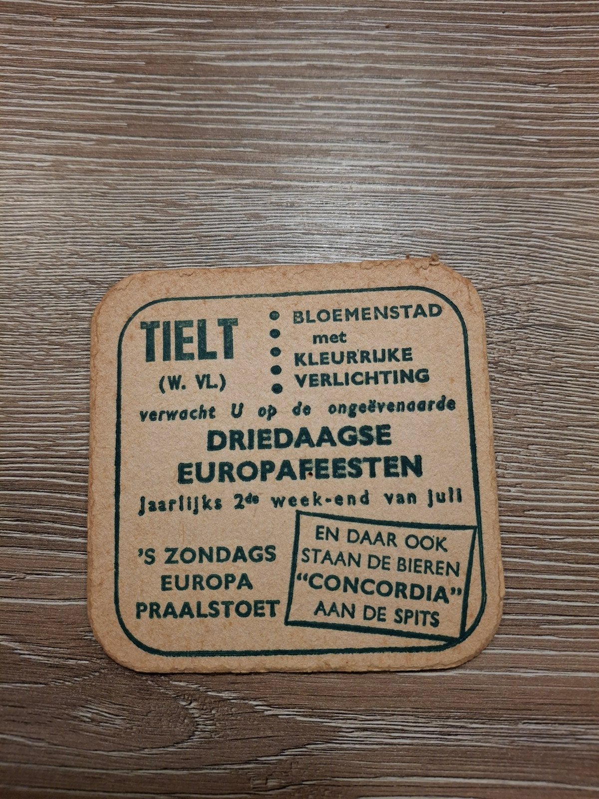 oud bierviltje helles concordia, Collections, Marques de bière, Enlèvement ou Envoi