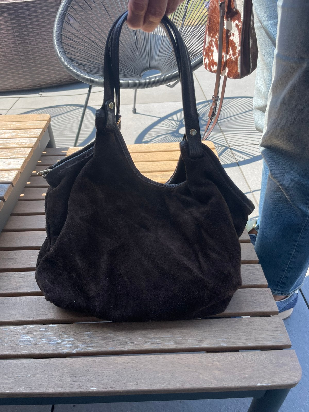 Handtas bruin, Handtassen en Accessoires, Tassen | Damestassen, Ophalen, Zo goed als nieuw, Bruin, Handtas
