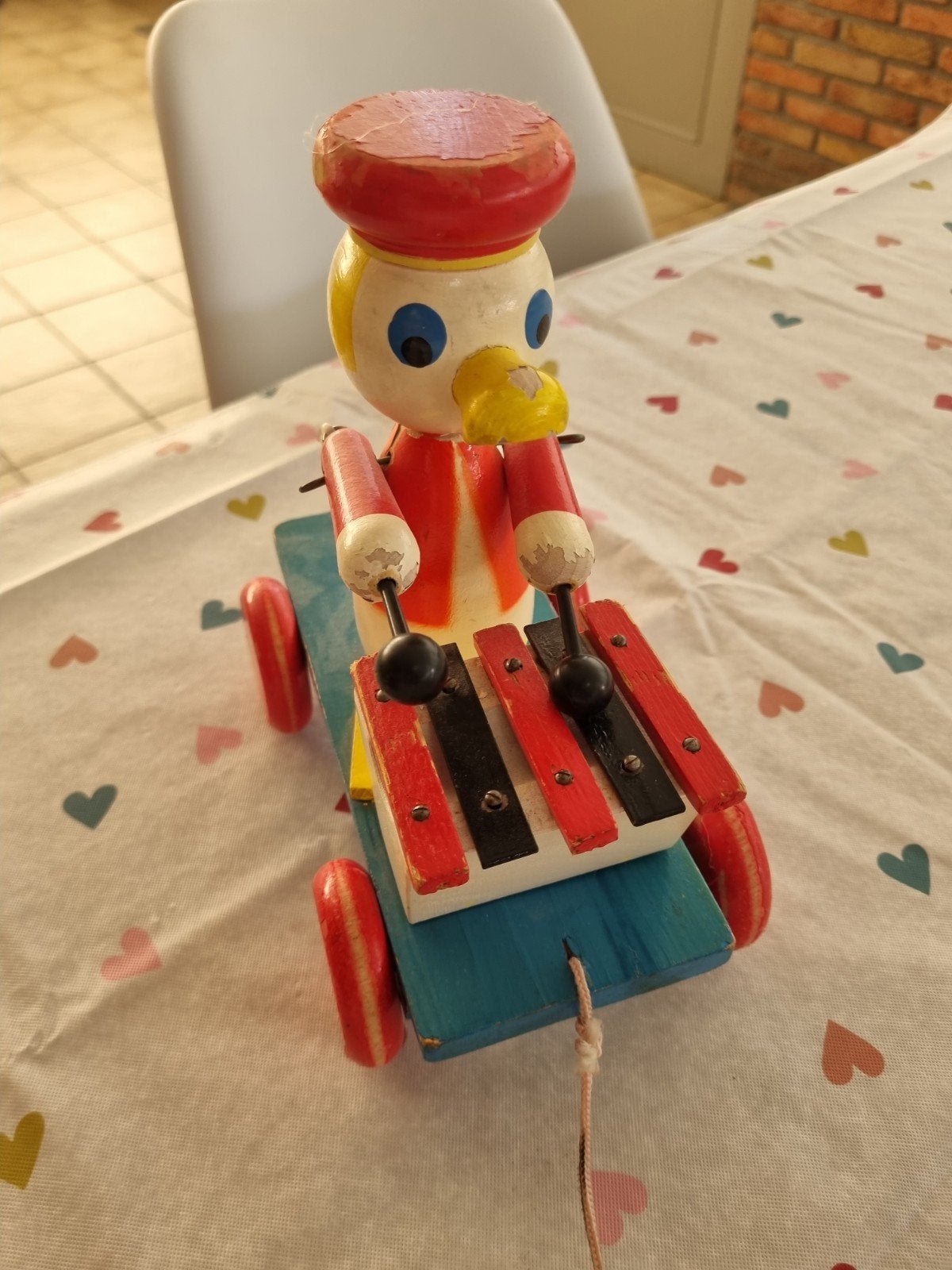 Oud speelgoed    speelt als je trekt aan het koordje, Kinderen en Baby's, Speelgoed | Houten speelgoed, Ophalen, Gebruikt, Duw- of Trekspeelgoed