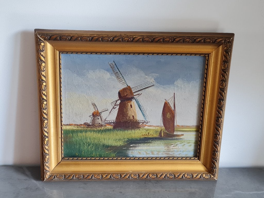 Zeer mooi schilderij op paneel, Antiquités & Art, Enlèvement ou Envoi