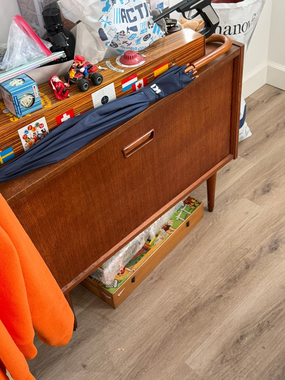 Mid century kastje vintage, Huis en Inrichting, Kasten | Dressoirs, Ophalen, Minder dan 50 cm, Gebruikt, Mid century