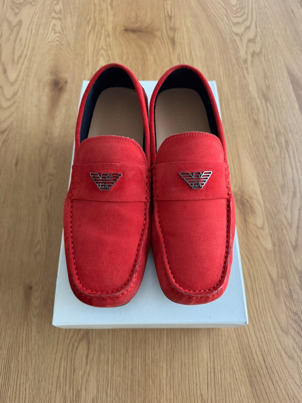 Mocassins rouge Armani, Garçon, Enlèvement, Utilisé, Autres types