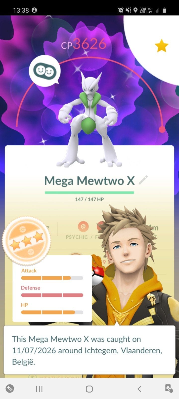 Pokemon GO shiny Mega Mewtwo X, Ophalen