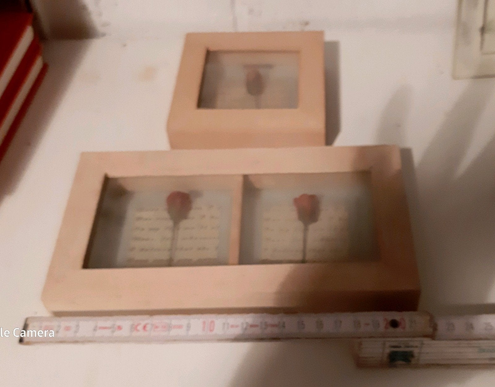 Set de cadres avec roses, Enlèvement ou Envoi, Rose, Utilisé, Bois