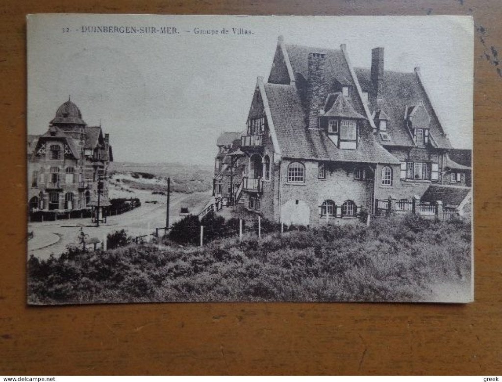 Postkaart Duinbergen, Groupe de Villa's, Ophalen of Verzenden