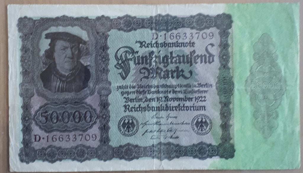 DUITSLAND: 50000 MARK 19/11/1922 P79, Ophalen of Verzenden, Duitsland, Los biljet
