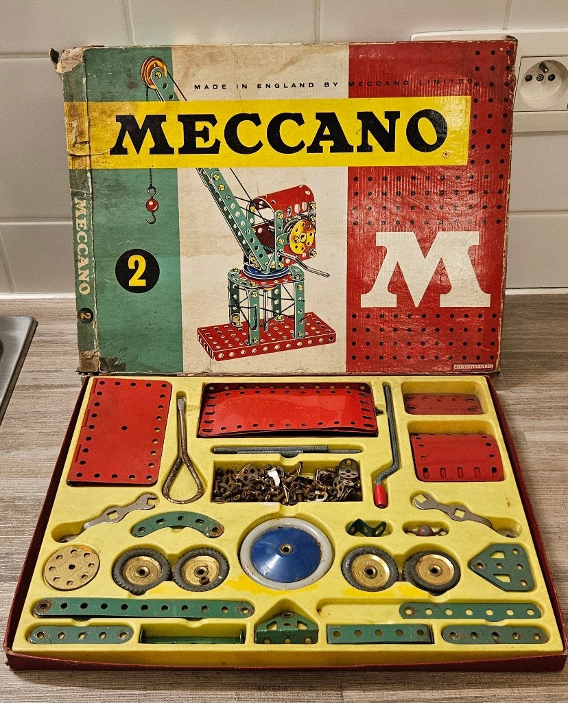 Lot 2 anciennes boîtes MECCANO vintage (N2 & Série M), Ophalen, Gebruikt
