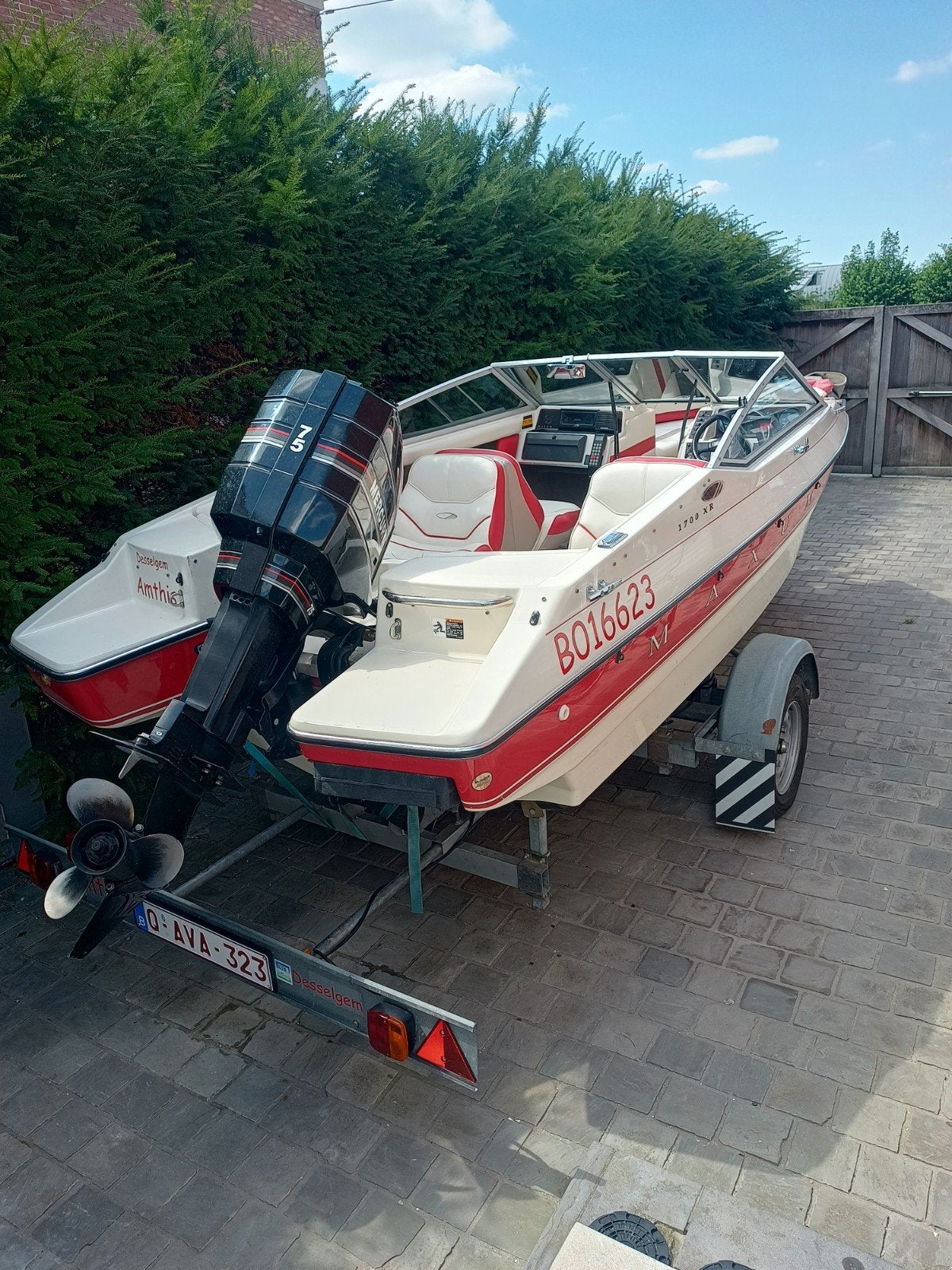 Maxum 1700, Mercury 75 et remorque homologuée, Sports nautiques & Bateaux, 70 à 120 ch, 75 ch, Utilisé, Moteur hors-bord