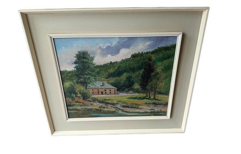 Michel Depypère 1923-1979., Enlèvement ou Envoi, Peinture à l'huile, Paysage, Toile