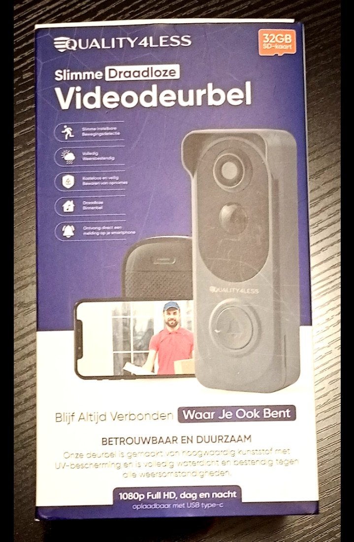 Sonnette vidéo sans fil intelligente Quality4Less, Maison & Meubles, Enlèvement ou Envoi