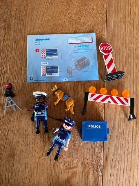 Barrage de police PLAYMOBIL 6924 avec chien, Enlèvement, Comme neuf