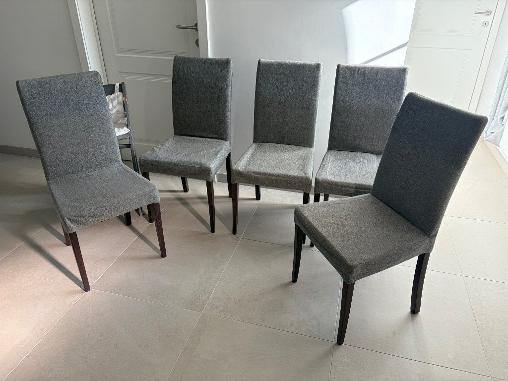 chaises de salle à manger, Maison & Meubles, Enlèvement, Utilisé, Gris, Bois