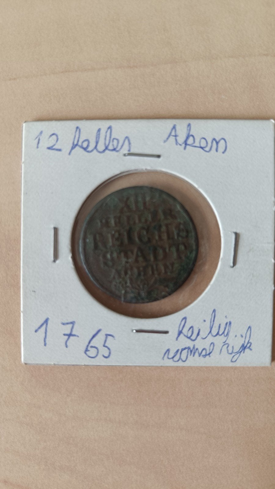 12 Heller Rijkstad Aken 1765, Timbres & Monnaies, Enlèvement ou Envoi, Allemagne