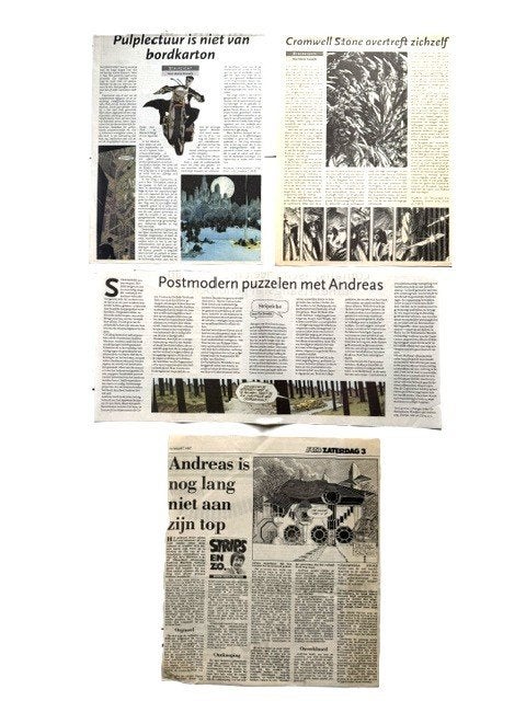Andreas 4x krantenartikel A.D., Enlèvement ou Envoi, Une BD, Utilisé, Andreas