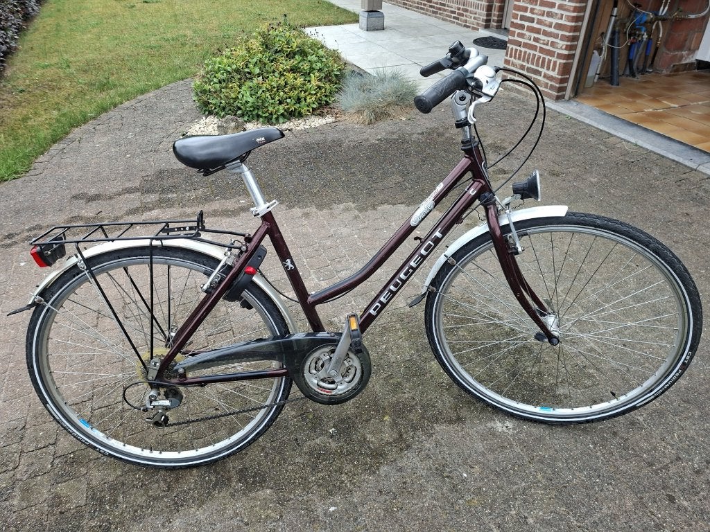 Peugeot Country 205 aluminium fiets 21 shimano versnellingen, Fietsen en Brommers, Gebruikt, Velgrem, Versnellingen, Ophalen