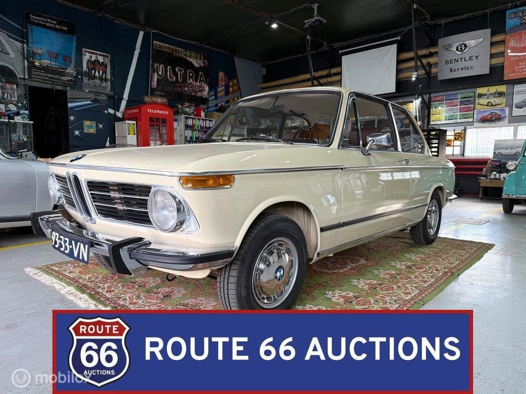 BMW 2002 Automatic | 1973 | Route 66 Auctions, Zwart, Bedrijf, Handgeschakeld, Overige carrosserie